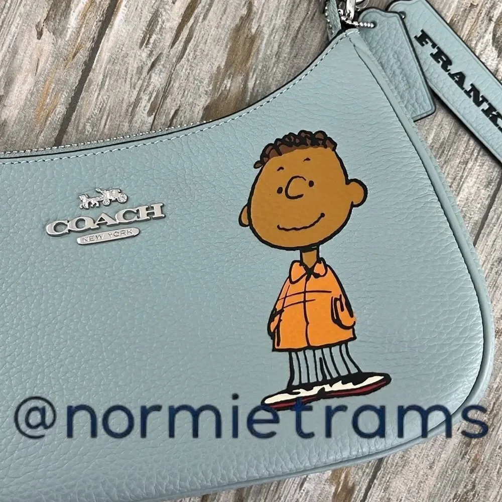 Coach X Peanuts Leather Teri Shoulder Bag With Franklin Crossbody Purse